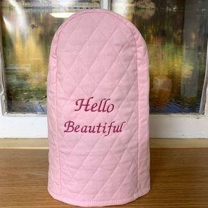 Hello Beautiful Pink Quilted Water Flosser Appliance Storage Cover